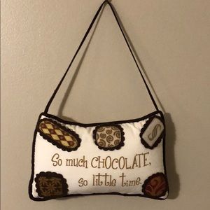 Chocolate time decorative hanging pillow
